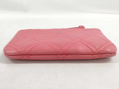 CHANEL Mini Pouch Leather Pink Pouch