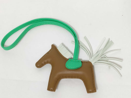 HERMES Rodeo PM Anjo Milo Craft/Vert Fizz/Vert Comic Key Case/Key Holder