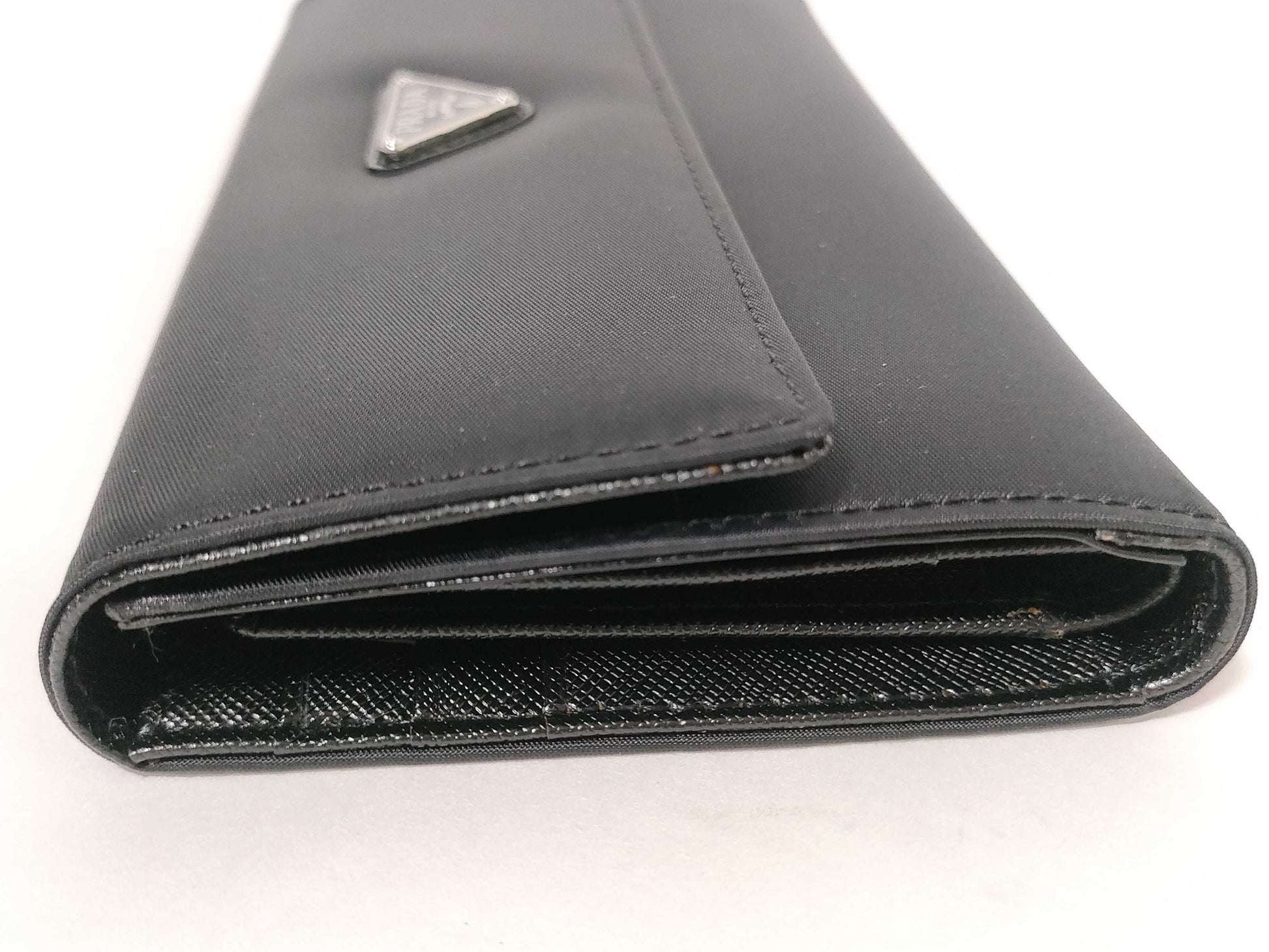 PRADA Prada Tri-fold Long Wallet Nylon Black B2811 Wallet
