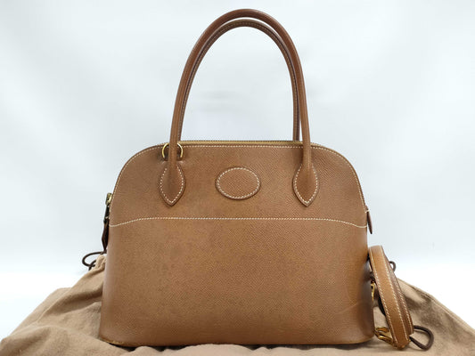 HERMES Bolide 27cm Couchvel Gold Handbag
