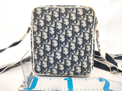 Dior Trotter Christian Dior Shoulder Bag PVC/Enamel Navy/White Shoulder Bag