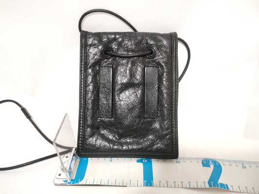 BALENCIAGA Explorer Shoulder Bag in Black Leather