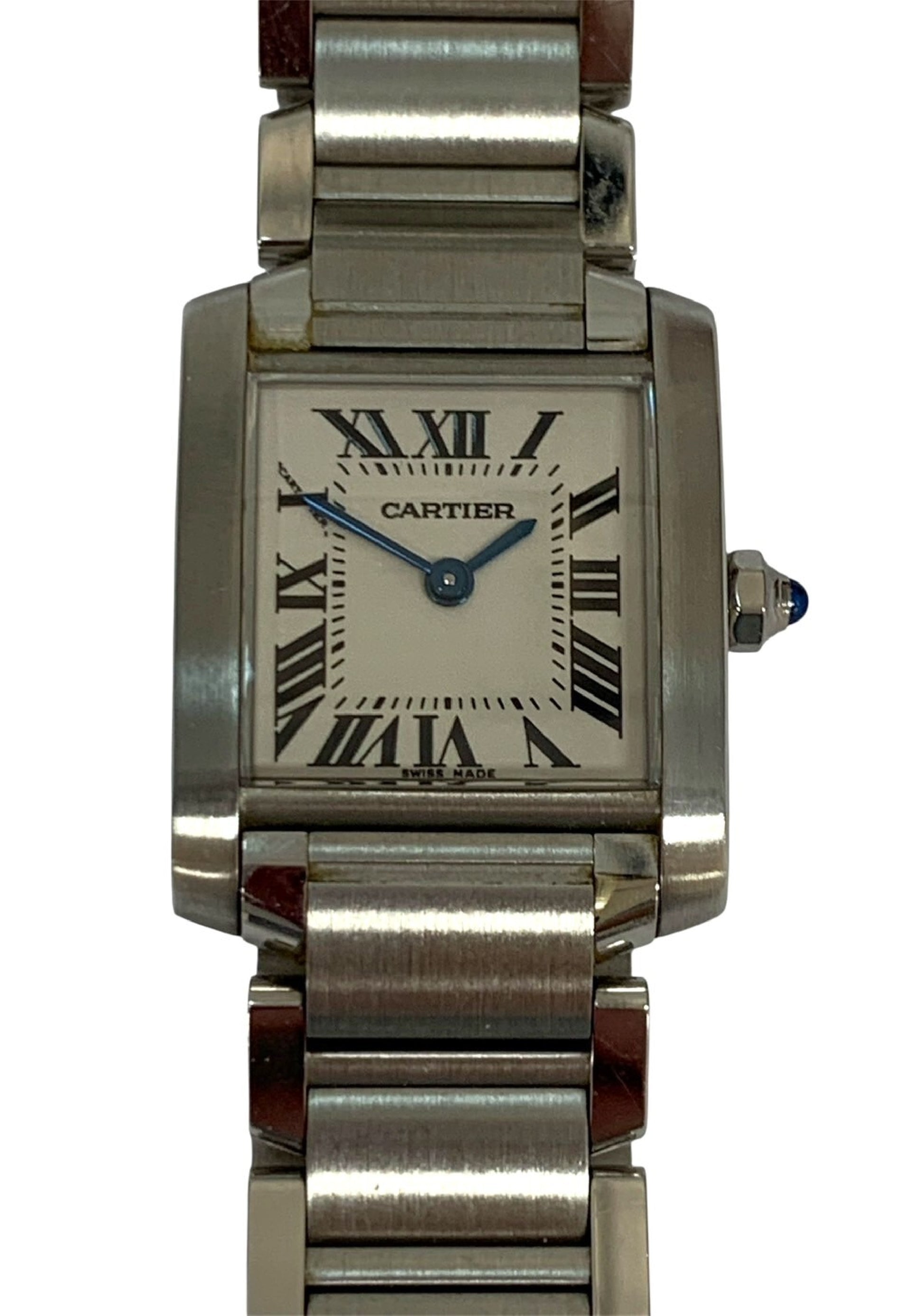 Cartier Tank Française SM W51008Q3 2384 173994CE Quartz White Dial Women's Watch