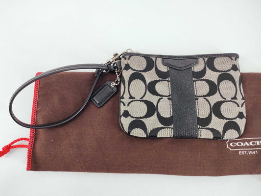 COACH Signature Coach Pouch Signature Handbag Black Handbag