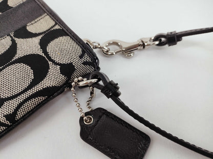 COACH Signature Coach Pouch Signature Handbag Black Handbag