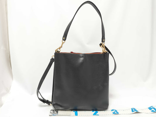 COACH 2-Way Handbag with Long Strap, Shoulder Bag, Black