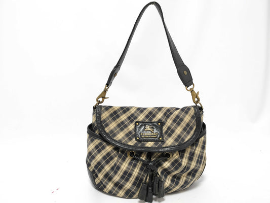 BURBERRY Handbag Tassel Black Shoulder Bag