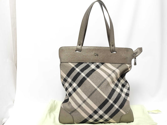 BURBERRY Silver Tote Bag