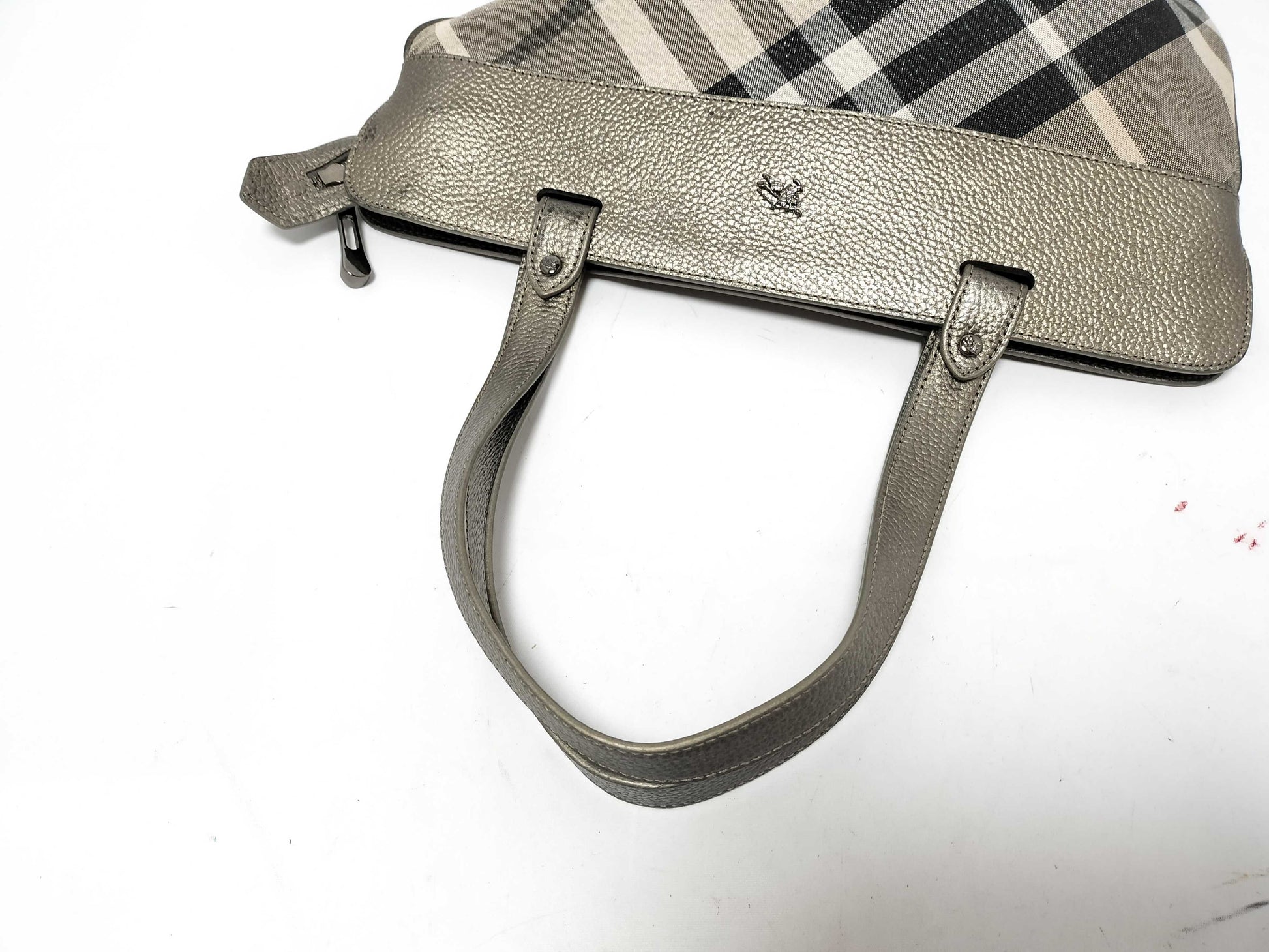 BURBERRY Silver Tote Bag