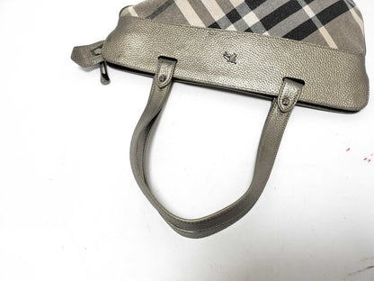 BURBERRY Silver Tote Bag