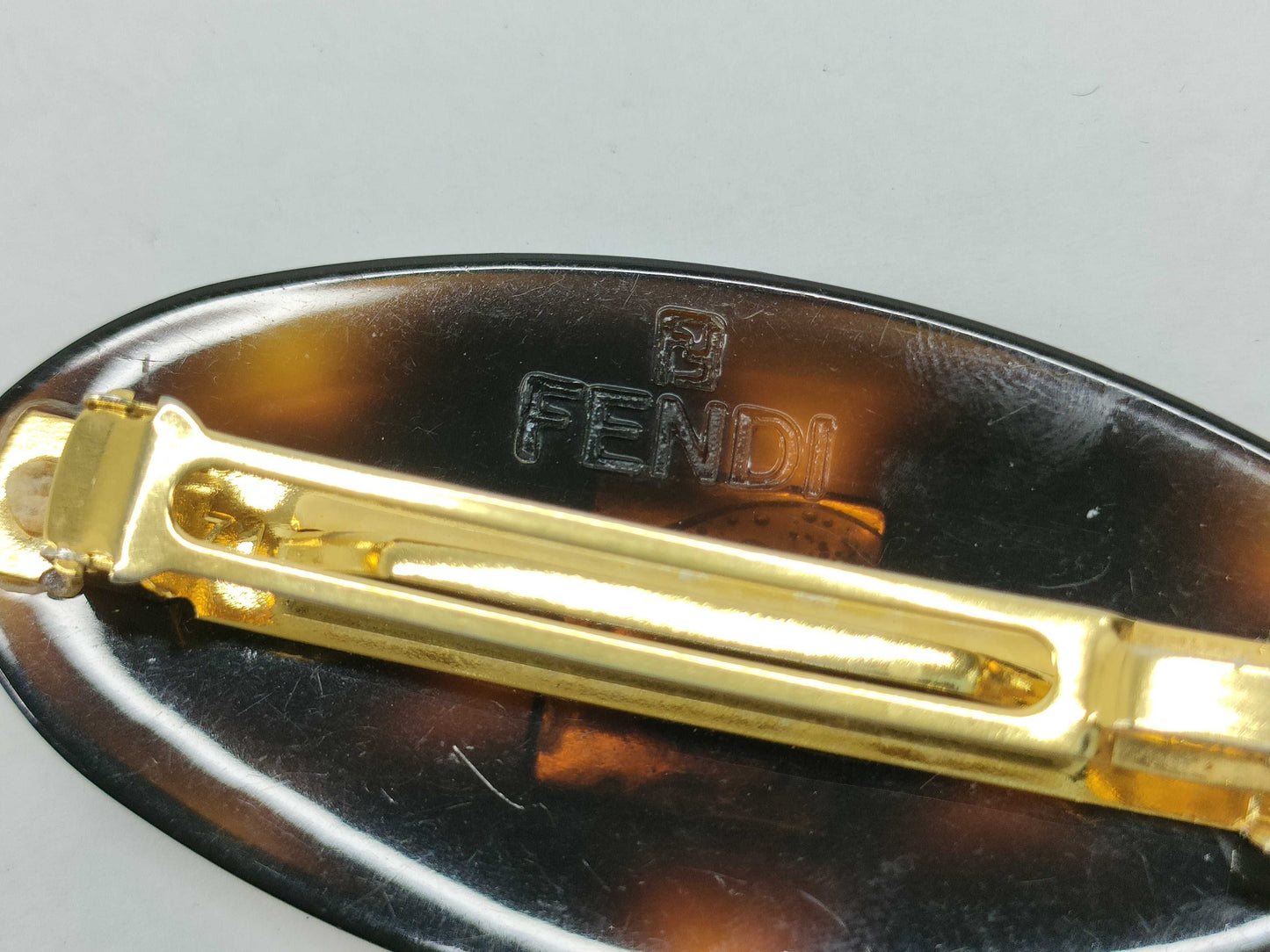 FENDI Fendi Barrette Tortoiseshell Hair Accessory