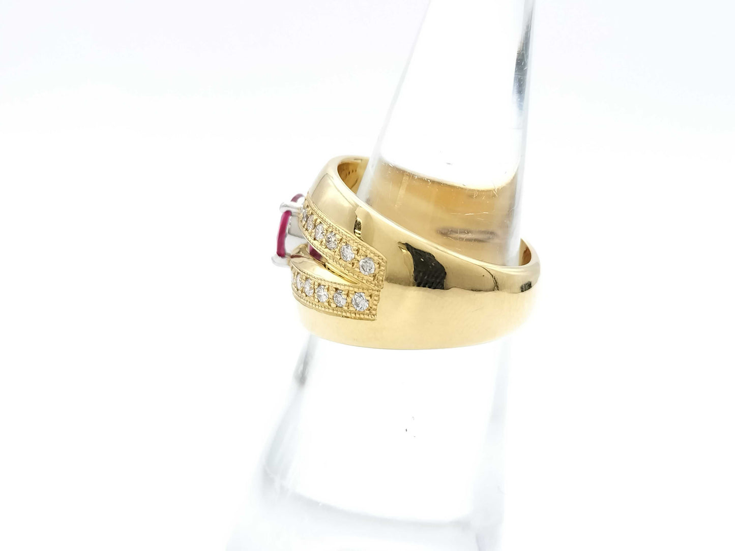 R1.22ct D0.46ct K18 12.9g Ring 