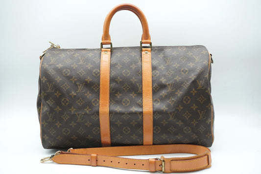 LOUIS VUITTON Monogram Keepall Bandouliere 45 M41418 Strap Boston Bag