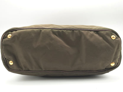 PRADA Tessuto Khaki Tote Bag