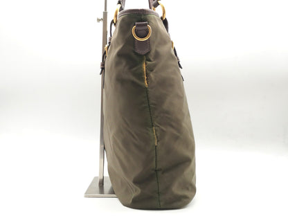 PRADA Tessuto Khaki Tote Bag