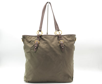 PRADA Tessuto Khaki Tote Bag