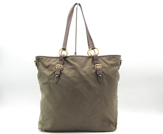 PRADA Tessuto Khaki Tote Bag