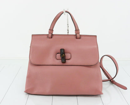 GUCCI Bamboo Turnlock Shoulder Bag with Strap 392013