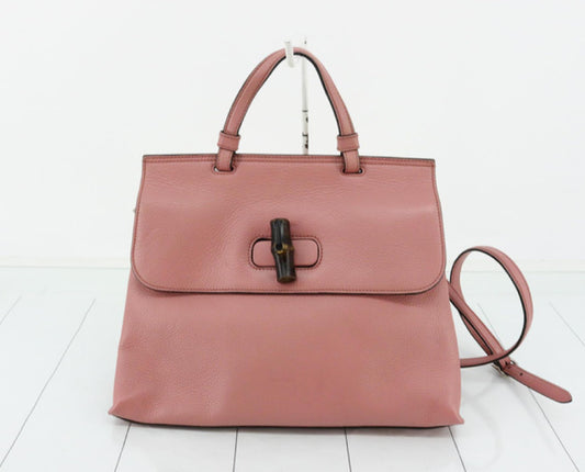 GUCCI Bamboo Turnlock Shoulder Bag with Strap 392013