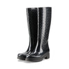 LOUIS VUITTON Monogram Splash Line Rubber Rain Boots, Size 35
