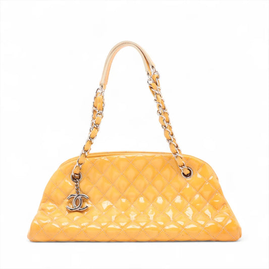 CHANEL Mademoiselle Patent Leather Chain Shoulder Bag, No. 14, Includes Seal and Dust Bag