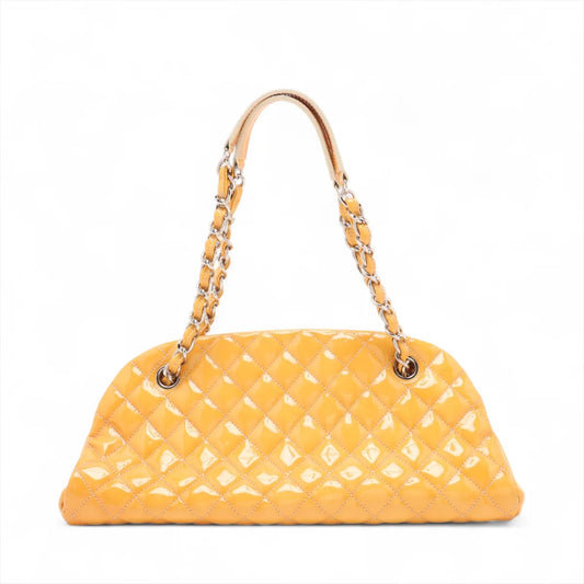 CHANEL Mademoiselle Patent Leather Chain Shoulder Bag, No. 14, Includes Seal and Dust Bag