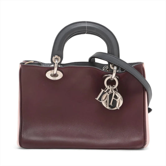 Dior Christian Dior Diorissimo Leather 2-Way Handbag