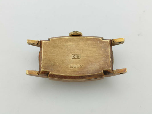 Hand-wound K18 ladies' watch