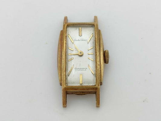 Hand-wound K18 ladies' watch