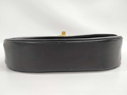 CHANEL Half Moon Shoulder Bag Black