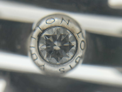 LOUIS VUITTON Petite Bourg Fleur 1PD White Gold 750 9.1g Ring 