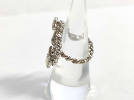 LOUIS VUITTON LOUIS VUITTON Monogram Vuitton Berg Sweet Monogram Ring GP Silver Ring