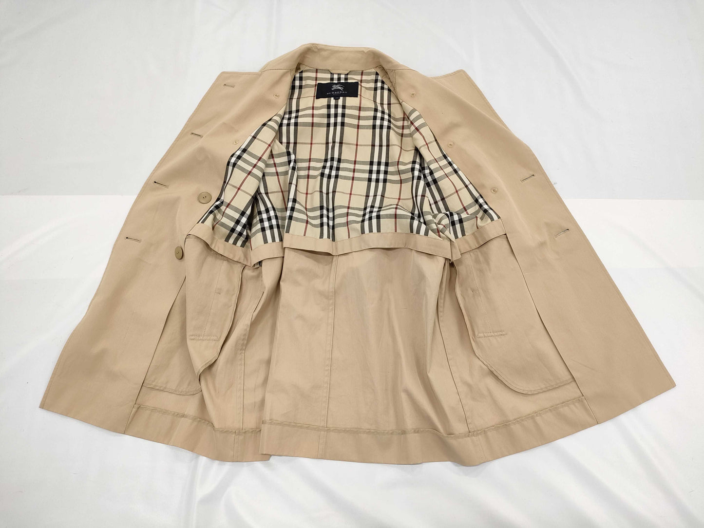 BURBERRY Cotton Trench Coat, Beige, Size 40