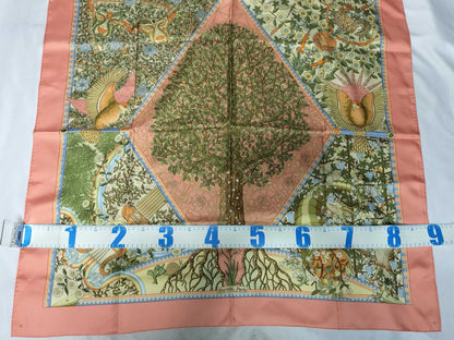 HERMES Carré 90 Axis of the World Silk Scarf