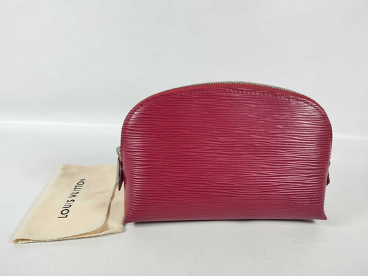 LOUIS VUITTON Epi Cosmetic Pochette Fuchsia M40641 IC Pouch
