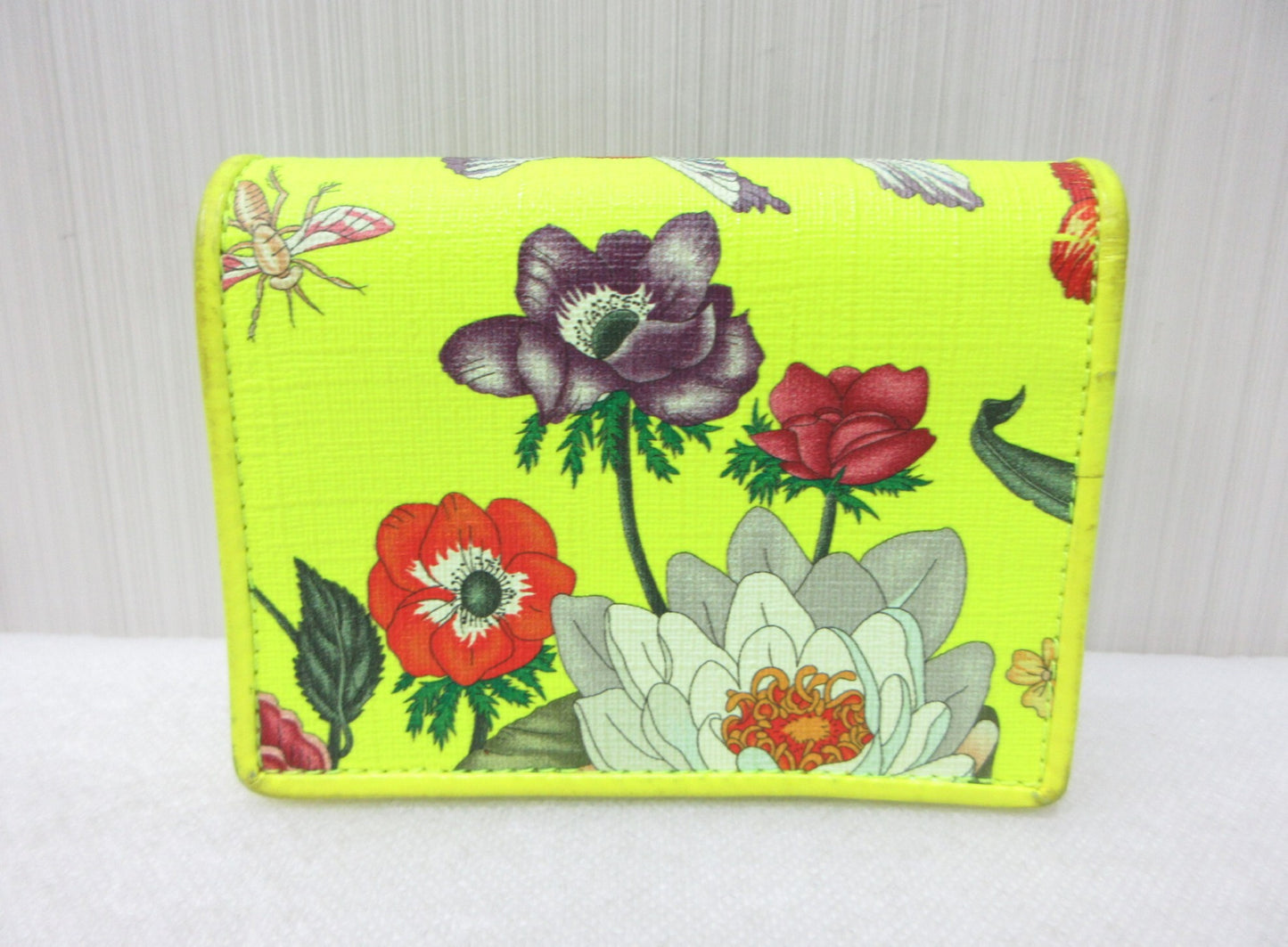 GUCCI GUCCI 0959 536353 Flora Leather Flower Print Bifold Wallet