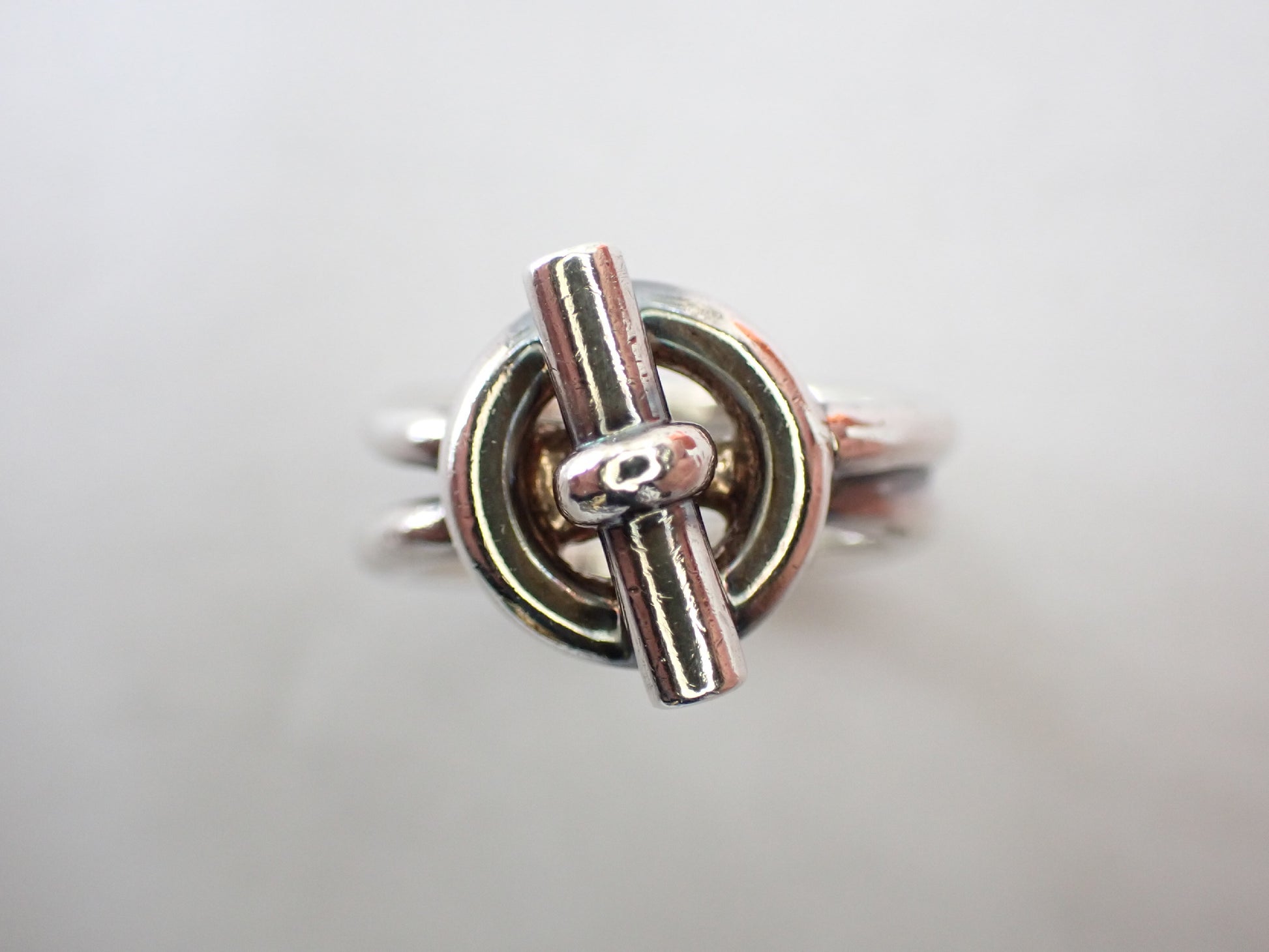 HERMES Croisette Echappé Double Ring, Ag925, #51