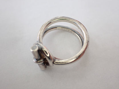 HERMES Croisette Echappé Double Ring, Ag925, #51