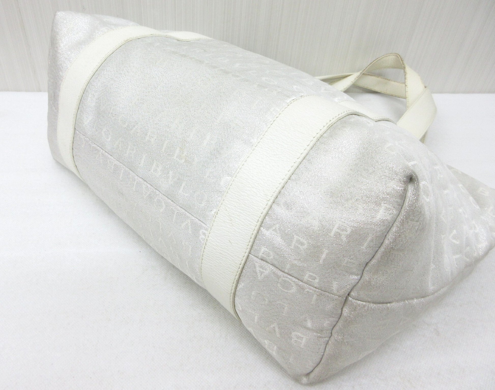 BVLGARI Logomania Canvas and Leather Handbag Tote Bag, Approx. W42 x H24cm