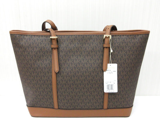 Michael Kors MICHAEL KORS JET SET TRAVEL Top Zip Tote Bag, Large, MK Signature, 35T0GTVT3V, Approx. W45 x H28cm