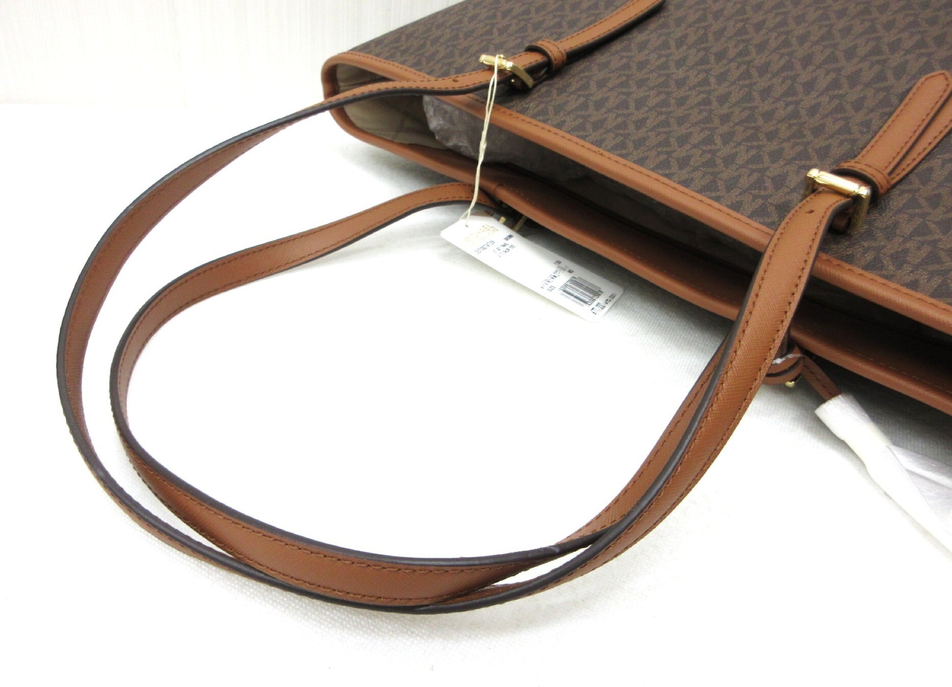 Michael Kors MICHAEL KORS JET SET TRAVEL Top Zip Tote Bag, Large, MK Signature, 35T0GTVT3V, Approx. W45 x H28cm
