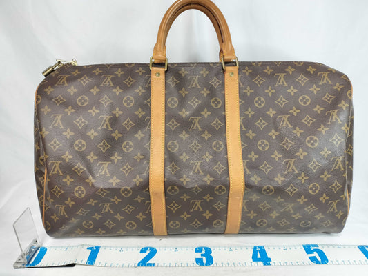 LOUIS VUITTON Monogram Keepall 55 Boston Bag