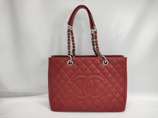 CHANEL Caviar Skin Coco Mark GST Shoulder Tote Bag