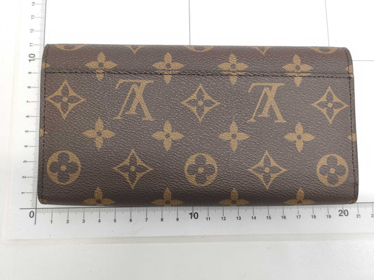 LOUIS VUITTON Monogram Portefeuille Sarah with IC Chip, Dust Bag and Box, M62234 Wallet