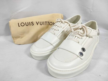 LOUIS VUITTON Leather Canvas Sneakers with Dust Bag