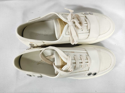 LOUIS VUITTON Leather Canvas Sneakers with Dust Bag