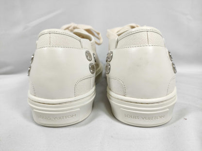 LOUIS VUITTON Leather Canvas Sneakers with Dust Bag