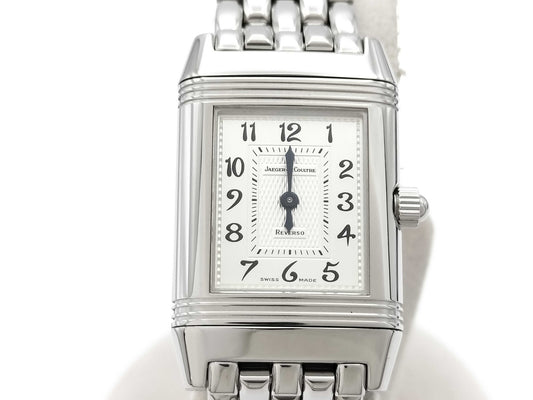 JAEGER LECOULTRE Reverso Duet Q2668120 266.8.44 2102594 Stainless Steel Hand-Wound Silver Dial Unmoving Women's Watch