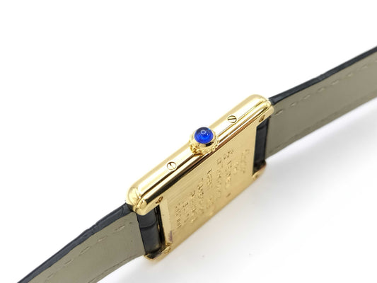 Cartier Must Tank W1005554 5057001 134471 Quartz Opalescent Dial Women's Watch