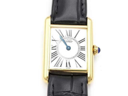 Cartier Must Tank W1005554 5057001 134471 Quartz Opalescent Dial Women's Watch